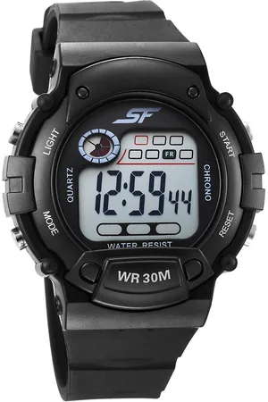 Sonata Digital Dial Black Plastic Strap Watch for Men