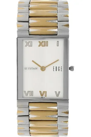 Titan Edge White Dial Analog Stainless Steel Strap Watch for Men
