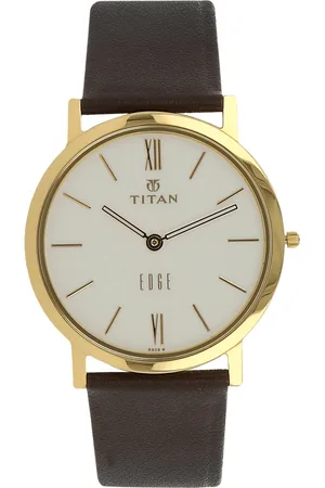 Titan Quartz Analog White Dial Leather Strap Watch for Men