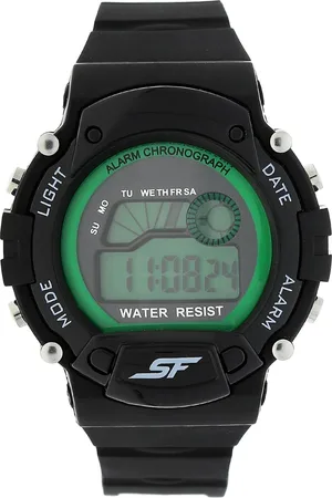 SF Digital Dial Black Plastic Strap Watch for Men