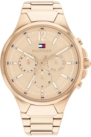 Tommy Hilfiger Gold Dial Golden Stainless Steel Strap Watch for Women