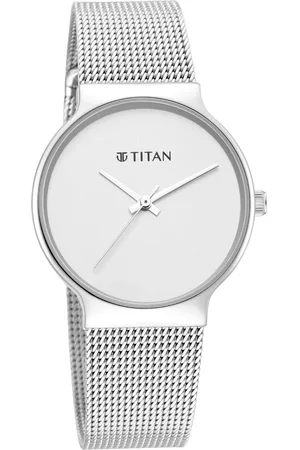 Titan Slimline Silver Dial Analog Stainless Steel Strap watch for Women