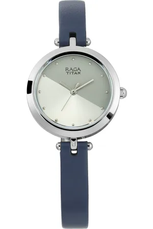 Titan Raga Viva Grey Dial Analog Leather Strap Watch for Women