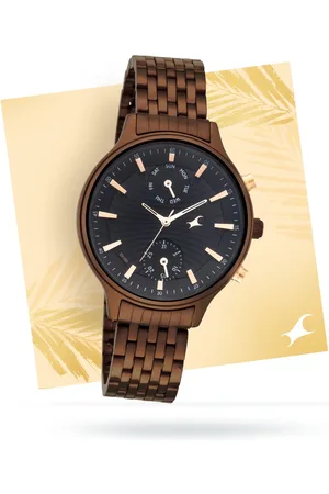 Fastrack Ruffles Quartz Multifunction Black Dial Stainless Steel Strap Watch for Girls