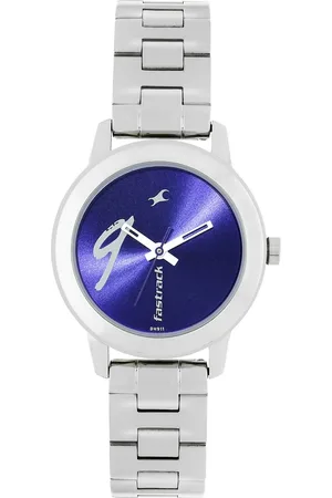 Fastrack Tropical Waters Quartz Analog Blue Dial Metal Strap Watch for Girls