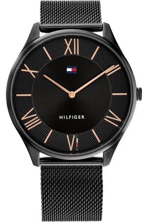 Tommy Hilfiger Black Dial Black Stainless Steel Strap Watch for Men