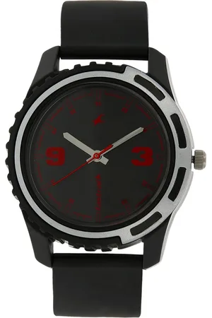Fastrack Quartz Analog Black Dial Plastic Strap Watch for Guys