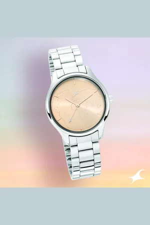 Fastrack Tripster Quartz Analog Rose Gold Dial Stainless Steel Strap Watch for Girls