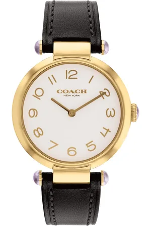 Coach Quartz Analog Brown Dial Leather Strap Watch for Women