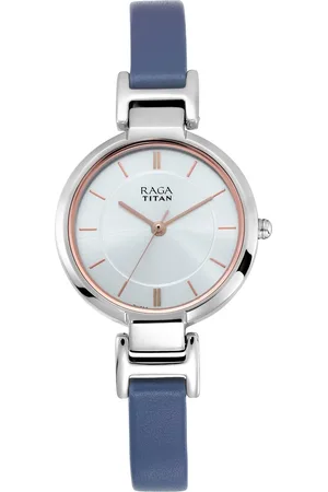 Titan Raga Viva White Dial Analog Leather Strap watch for Women