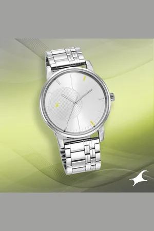 Fastrack Stunners Quartz Analog Silver Dial Metal Strap Watch for Guys