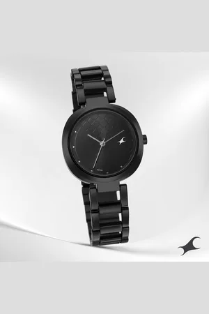 Fastrack Stunners Quartz Analog Black Dial Stainless Steel Strap Watch for Girls