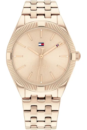 Tommy Hilfiger Quartz Analog Golden Dial Stainless Steel Strap Watch for Women