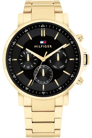 Tommy Hilfiger Multifunction Black Stainless Steel Strap for Men
