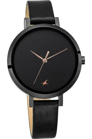 Fastrack Paint Me Quartz Analog Black Dial Leather Strap Watch for Girls