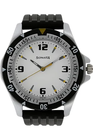 SF Quartz Analog White Dial Watch for Men