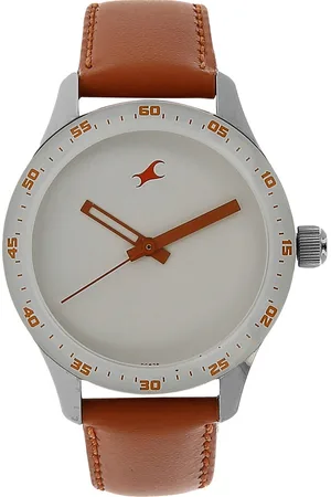 Fastrack Quartz Analog White Dial Leather Strap Watch for Girls