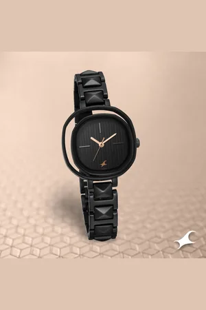 Fastrack Opulence Quartz Analog Black Dial Metal Strap Watch for Girls