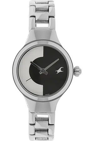 Fastrack Quartz Analog Bicolour Dial Metal Strap Watch for Girls