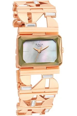 Titan Raga Love All Mother Of Pearl Dial Analog Metal Strap watch for Women