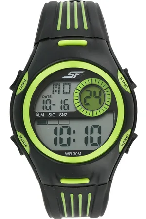 SF Super Fibre Digital Dial Plastic Strap Watch for Men
