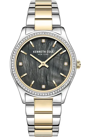 Kenneth Cole Quartz Analog Black Round Dial Silver Stainless Steel Strap Watch For Women