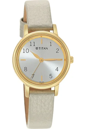 Titan Karishma Grey Dial Analog Leather Strap watch for WoMen