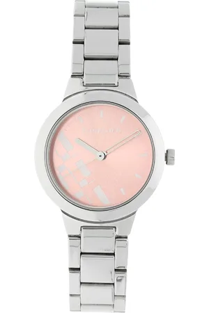 Fastrack Quartz Analog Pink Dial Stainless Steel Strap Watch for Girls