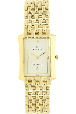 Titan Quartz Analog with Date White Dial Stainless Steel Strap Watch for Men