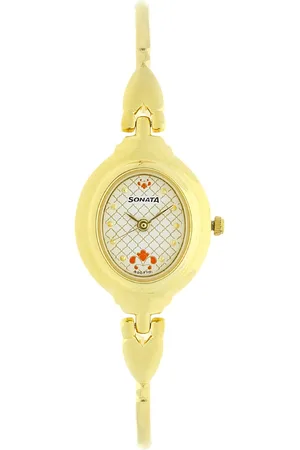 Sonata Quartz Analog White Dial Metal Strap Watch for Women