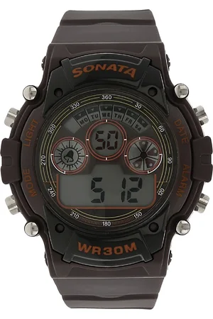SF Digital Dial Brown Plastic Strap Watch for Men
