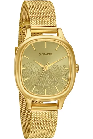 Sonata Linnea Green Dial Women Watch With Stainless Steel Strap