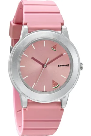 Sonata Play Pink Dial Women Watch With Plastic Strap
