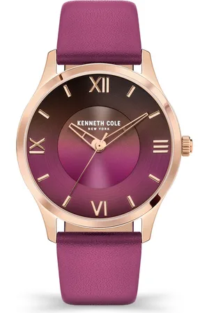 Kenneth Cole Quartz Analog Pink Dial Leather Strap Watch for Women
