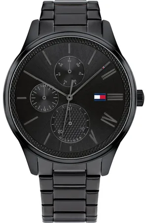 Tommy Hilfiger Multifunction Black Dial Stainless Steel Strap Watch For Men