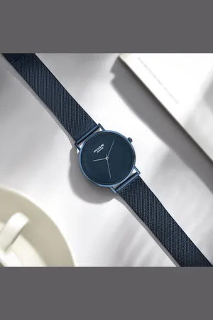 Sonata Poze Quartz Analog Blue Dial Mesh Strap Watch for Men