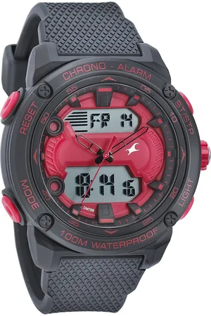 Fastrack Streetwear Red Dial with Black Colour Strap Watch for Guys