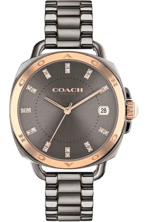 Coach Quartz Analog with Date Grey Dial Stainless Steel Strap Watch for Women