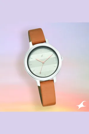 Fastrack Tripster Quartz Analog Bicolour Dial Leather Strap Watch for Girls