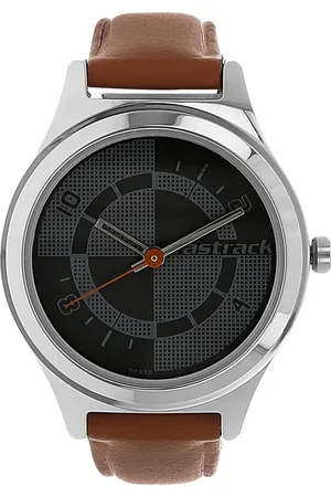Fastrack Quartz Analog Bicolour Dial Leather Strap Watch for Girls