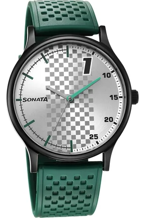 Sonata RPM Grey Dial Plastic Strap Watch for Men