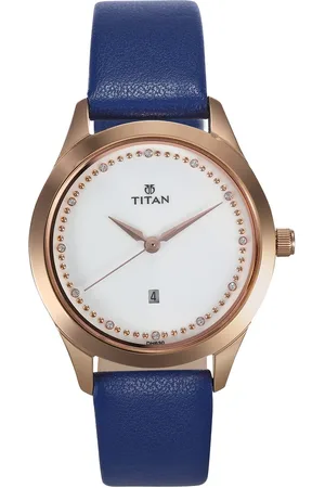 Titan Sparkle White Dial Analog Date Function Watch for Women
