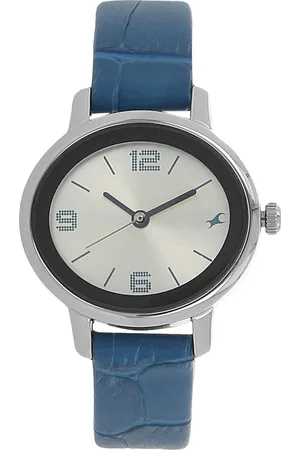 Fastrack Quartz Analog Silver Dial Leather Strap Watch for Girls
