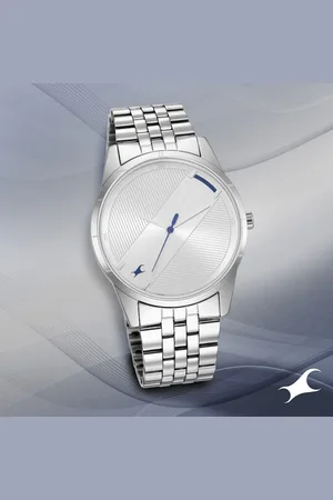 Fastrack Stunners Quartz Analog Silver Dial Metal Strap Watch for Guys