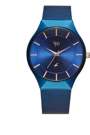 Fastrack Vyb Successor Quartz Analog Blue Dial Stainless Steel Strap Watch for Girls
