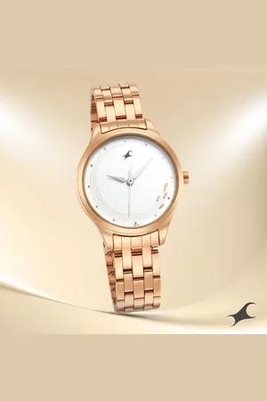Fastrack Stunners Quartz Analog White Dial Stainless Steel Strap Watch for Girls