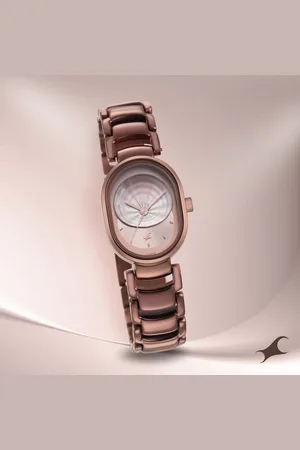 Fastrack Uptown Retreat Quartz Analog Brown Dial Metal Strap Watch for Girls