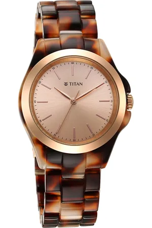 Titan Fashion Acetate Rose Gold Dial Analog Acetate Strap Watch for Women