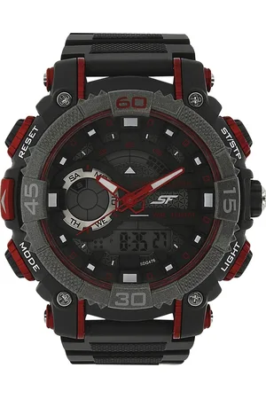 SF Xtreme Gears Quartz Digital Analog Digital Black Dial Black PU Strap Watch For Men