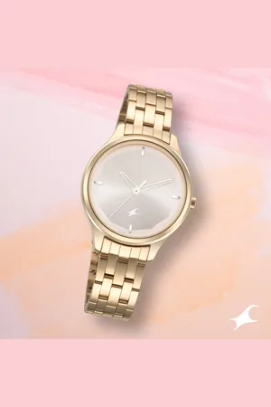 Fastrack Stunners Quartz Analog Rose gold Dial Metal Strap Watch for Girls